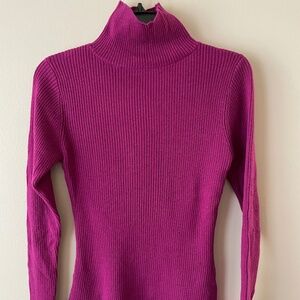 French Connection Nicola Knits High Neck Jumper Sweater in Dahlia Pink NWT